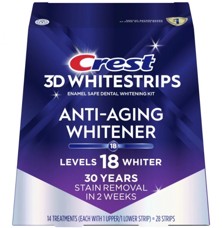 Bielenie zubov Crest 3D White Professional Bieliace pásiky na zuby Crest ANTI-AGING WHITENER