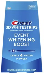 Bieliace pásiky na zuby Crest EVENT WHITENING BOOST