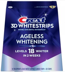 Bieliace p&aacute;siky na zuby Crest AGELESS WHITENING