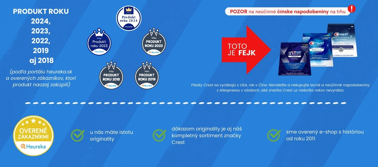originálne bieliace pásiky