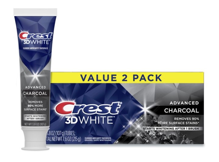 Výhodné 2-balenie Crest 3D White ADVANCED CHARCOAL s čiernym uhlím