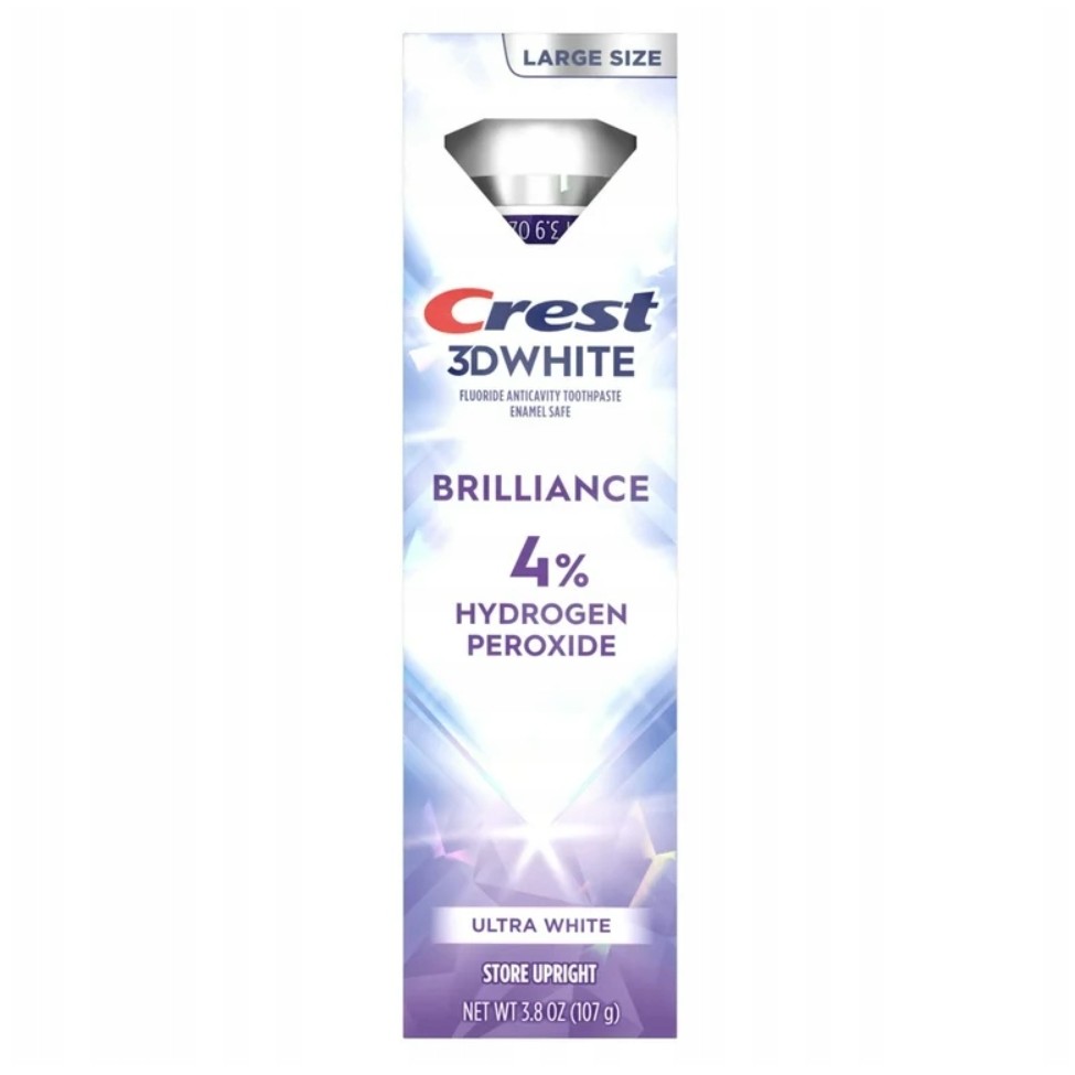 Bieliaca zubná pasta Crest 3D White BRILLIANCE PRO 4% Hydrogen Peroxide