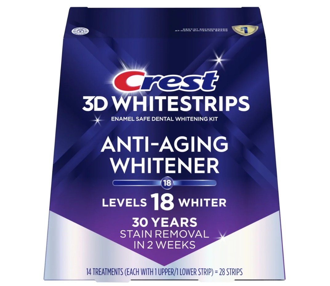 Bieliace pásiky Crest 3D Whitestrips ANTI-AGING WHITENER