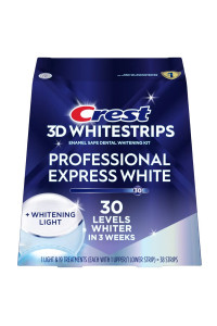 Bieliace pásiky Crest 3D Whitestrips PROFESSIONAL EXPRESS WHITE s bieliacou lampou