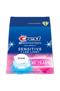 Bieliace pásiky Crest 3D Whitestrips SENSITIVE + LED LIGHT s bieliacou lampou