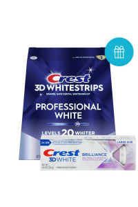Výhodný balíček - bieliace pásiky Professional White + bieliaca zubná pasta Brilliance