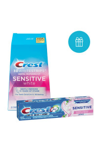PRE CITLIVÉ ZUBY - Bieliace pásiky + zubná pasta Sensitive