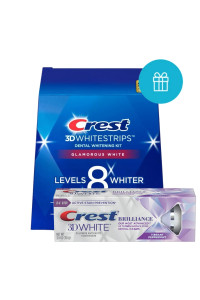 Bieliace pásiky Crest Glamorous White + bieliaca zubná pasta Crest Glamorous White