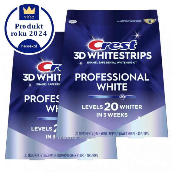 Výhodné dvojbalenie Crest 3D Whitestrips PROFESSIONAL WHITE