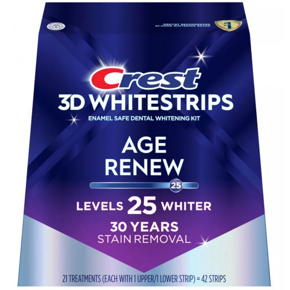 Bieliace pásiky Crest 3D Whitestrips AGE RENEW