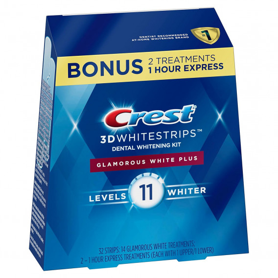 Bieliace pásiky Crest 3D Glamorous White PLUS