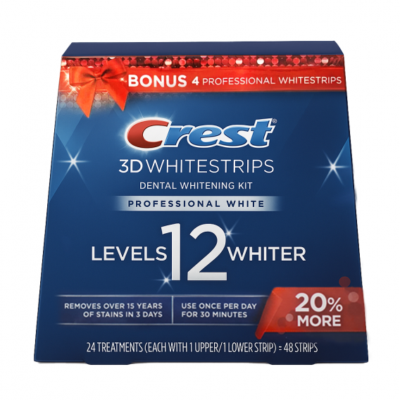 Bieliace pásiky Crest 3D White Professional White + BONUS: 4 Professional Whitestrips