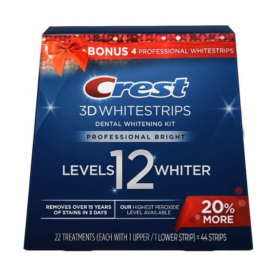 Bieliace pásiky Crest 3D White Professional Bright + BONUS: 4 Professional Whitestrips