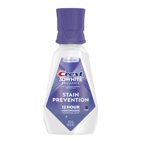 Ústna voda Crest 3D White BRILLIANCE STAIN PREVENTION (473 ml)
