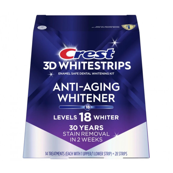 Bieliace pásiky Crest 3D Whitestrips ANTI-AGING WHITENER
